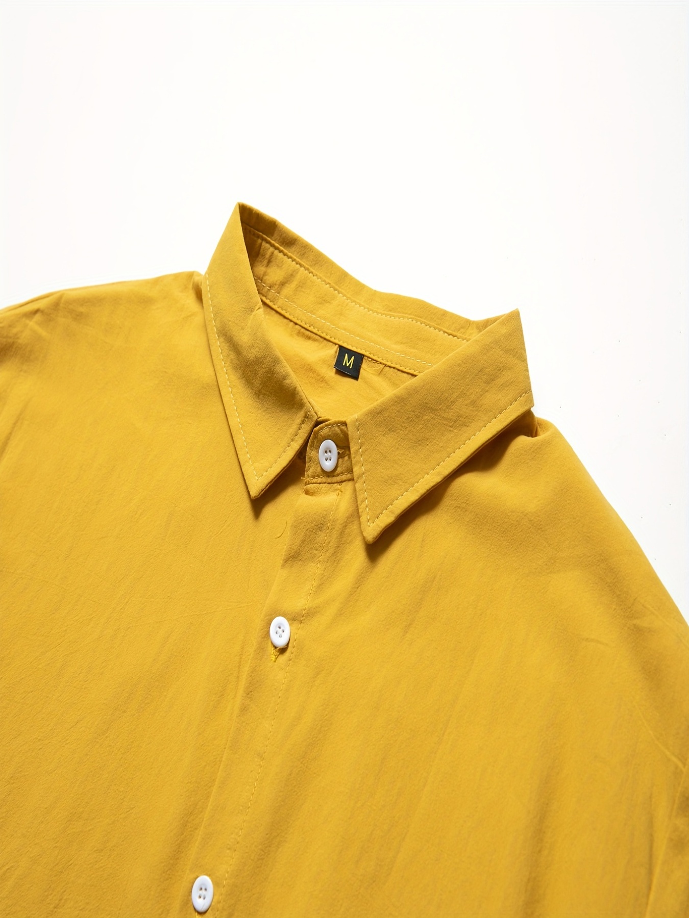 Tops De los hombres Un Color-Casual / Trabajo / Formal-Mezcla de  Algodón-Sin Mangas-Amarillo 2023 - US $14.49