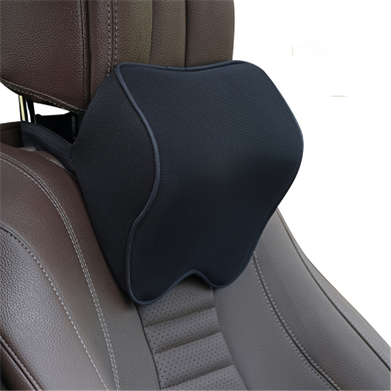 Black Car Neck Pillow For Driving Memory Foam Car Headrest Pillow - Temu