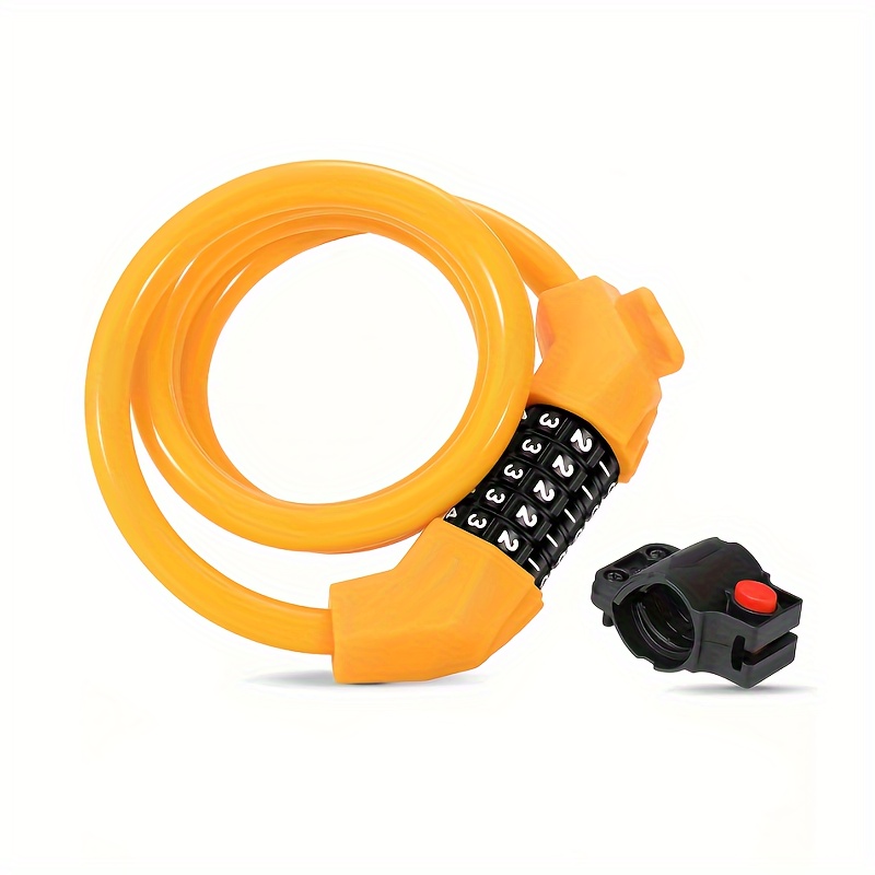 Bike Lock High Security 5 digit Combination Coiling Cable Temu