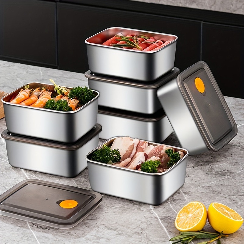 Food Dispensers, Stainless Steel Seasoning Containers With Lids, Reusable  Sauce Containers, Salad Dressing Containers, For Travel, Office And School,  Kitchen Accessories - Temu