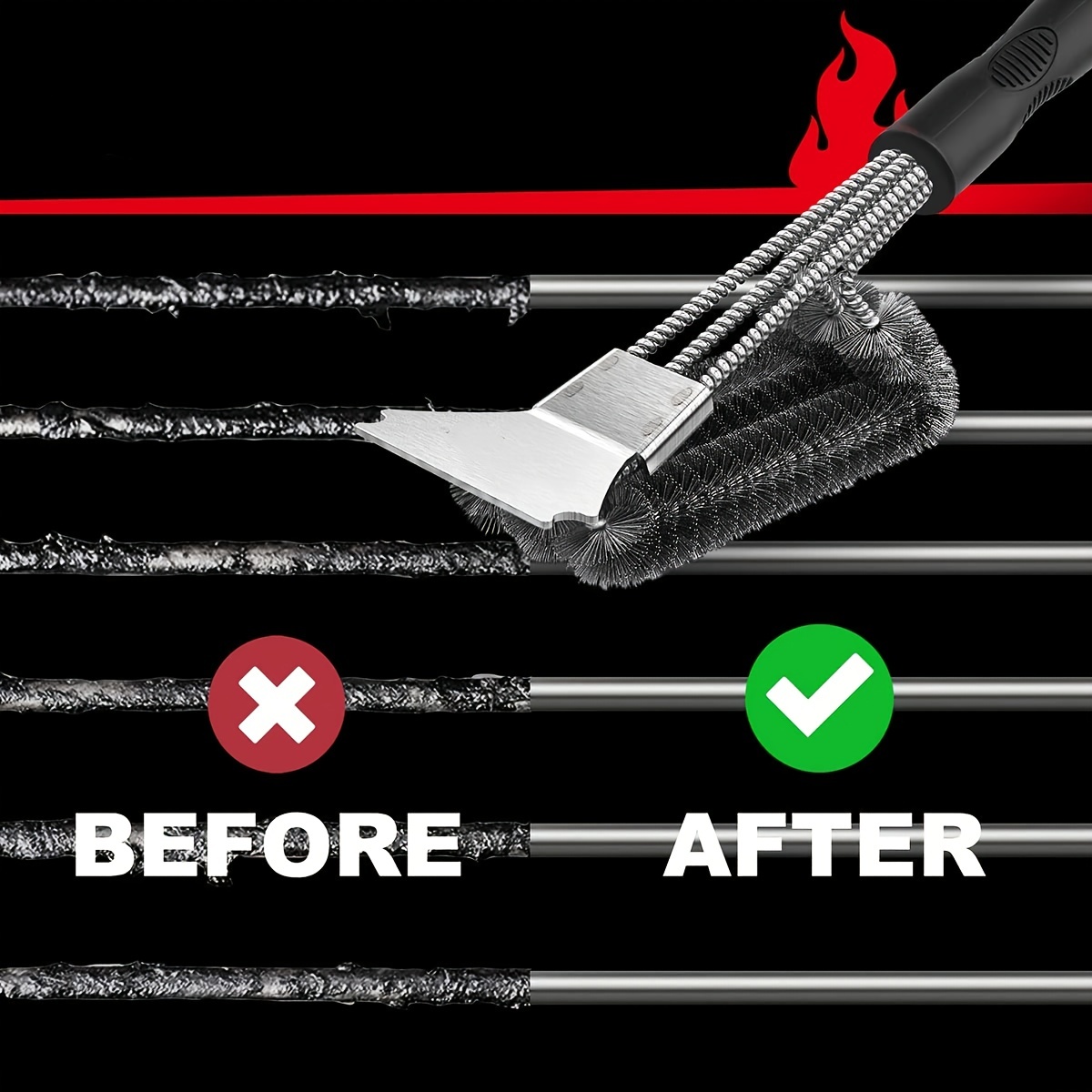 360 Clean Grill Brush, Superior BBQ Cleaning