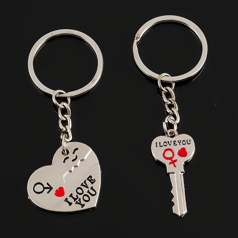 Llavero Metal Diseño Corazón Abierto Parejas - Joyería Accesorios - Temu