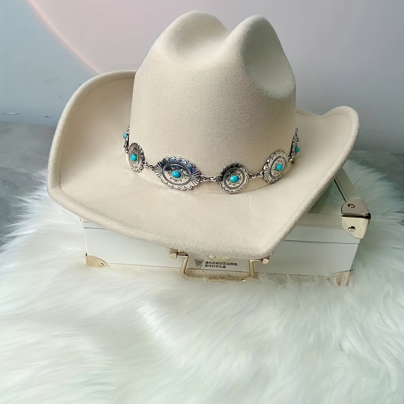 Cowboy Hat Band Replacement Boho Turquoise Decor Hatband - Temu