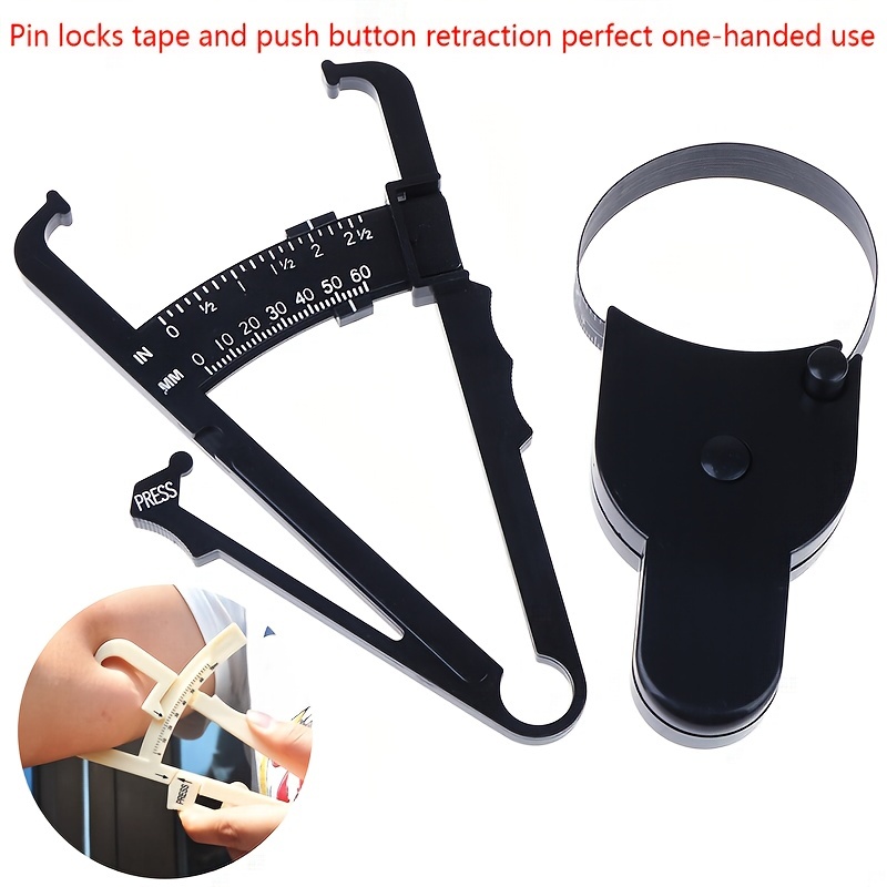 Body Fat Caliper and Measuring Tape for Body - Skin Fold Body Fat