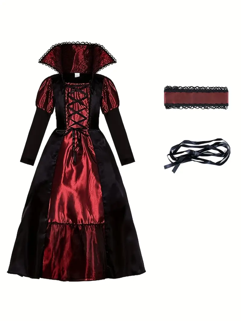 Carnival Girls Vampire Princess Costume Cosplay Dress Halloween Masquerade  Birthday Party Dress Up - Temu