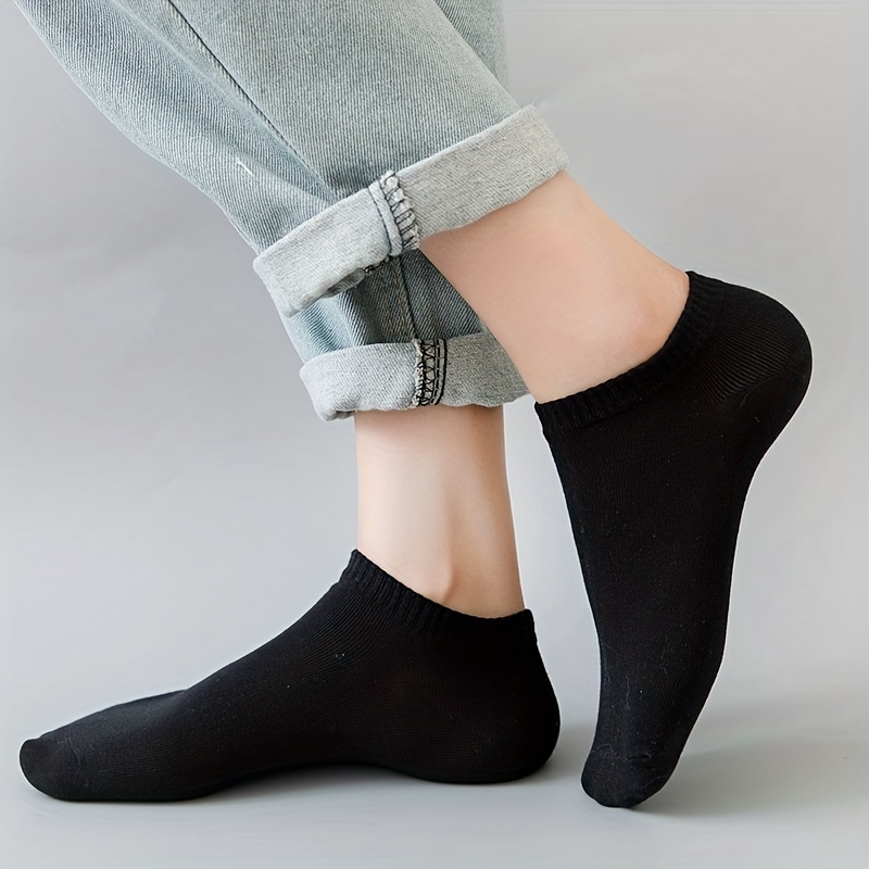 6 pares de calcetines tobilleros para mujer, corte bajo, talla 10-13,  deportivo, negro, blanco, gris, Negro 