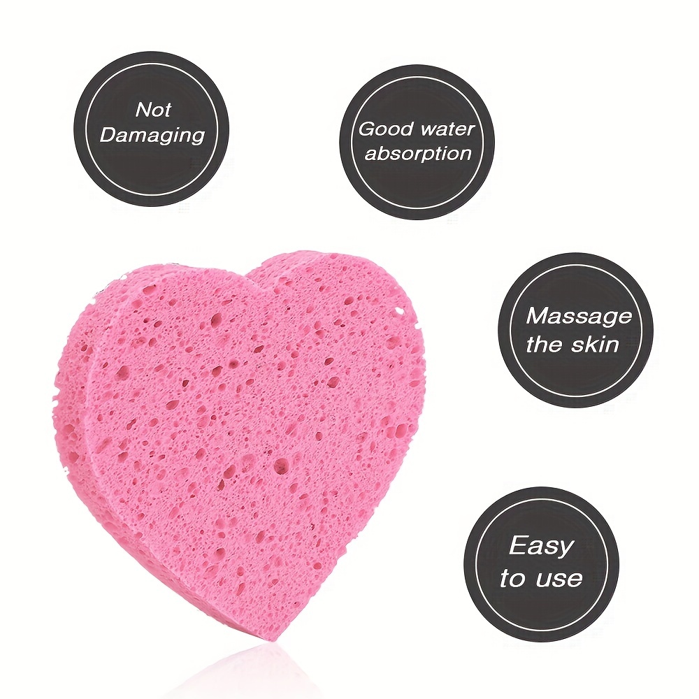 10pcs Dual Sided Cleansing Sponge Quick Foaming Non Irritating Perfect Face Wash