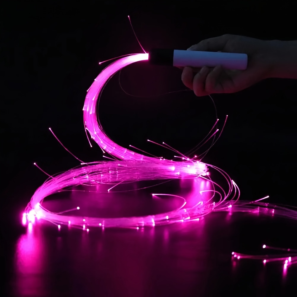 7 Colors Led Fiber Optic Space Whip Dancing Whip Glow Rave - Temu