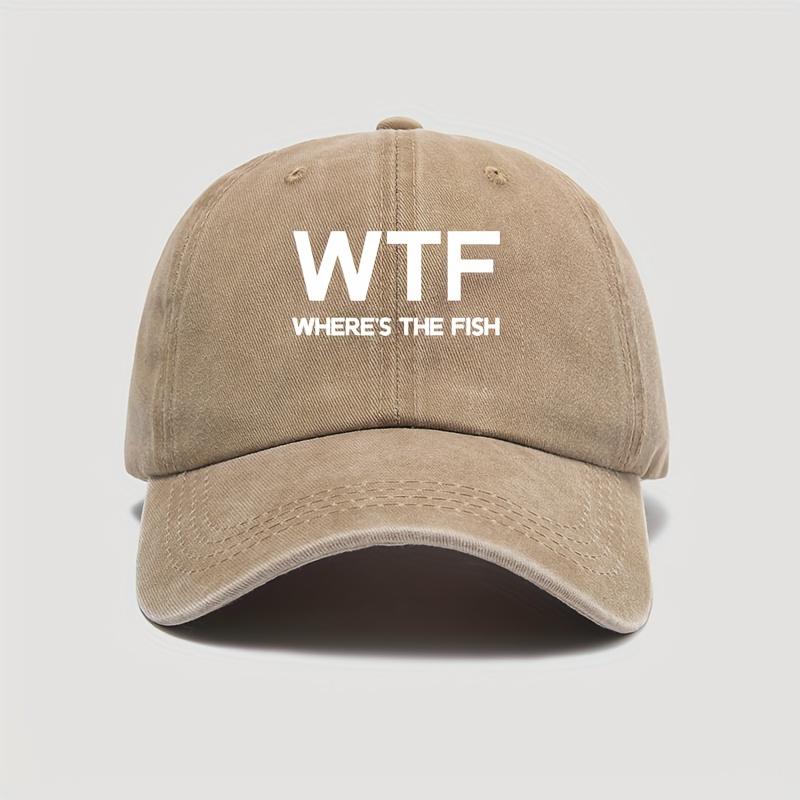 WTF Where's The Fish Hat Trucker Hat Men Trendy Mesh Cap for Summer