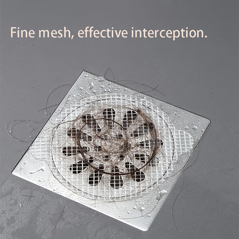 Disposable Shower Drain Cover Shower Drain Mesh Stickers,Human Pet Hair  Catcher