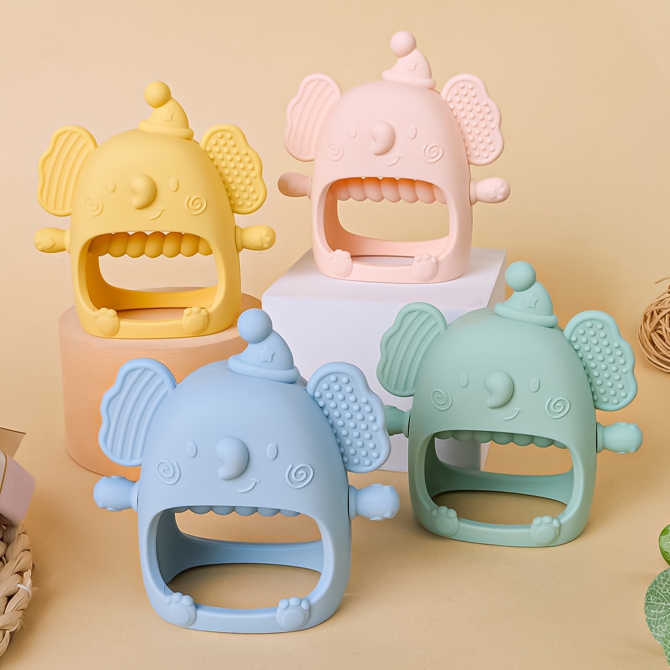 TYRY.HU Baby Teether Mitten, Silicone Teething Toy for Sucking Needs