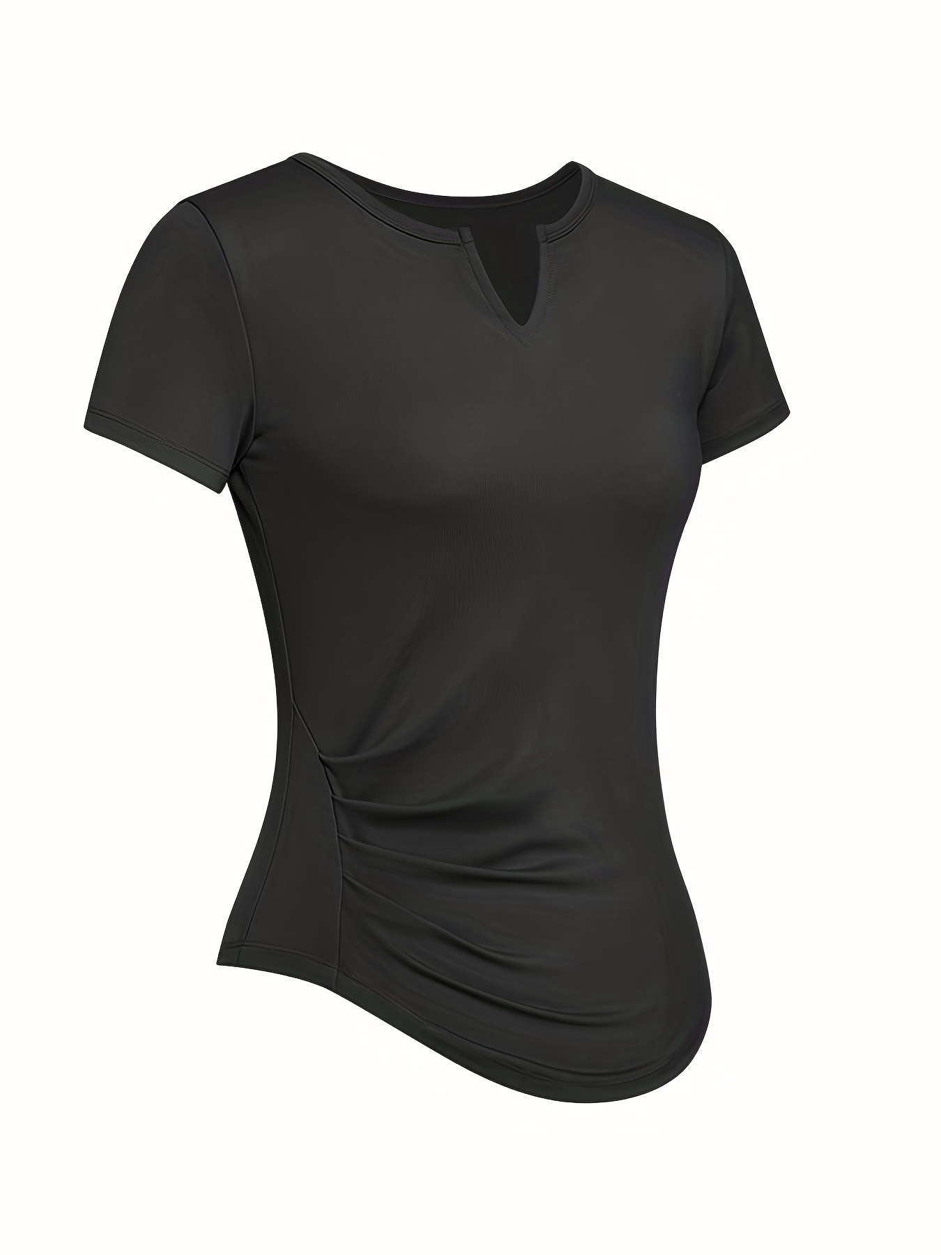 women athletic t-shirt Color Black Size Small