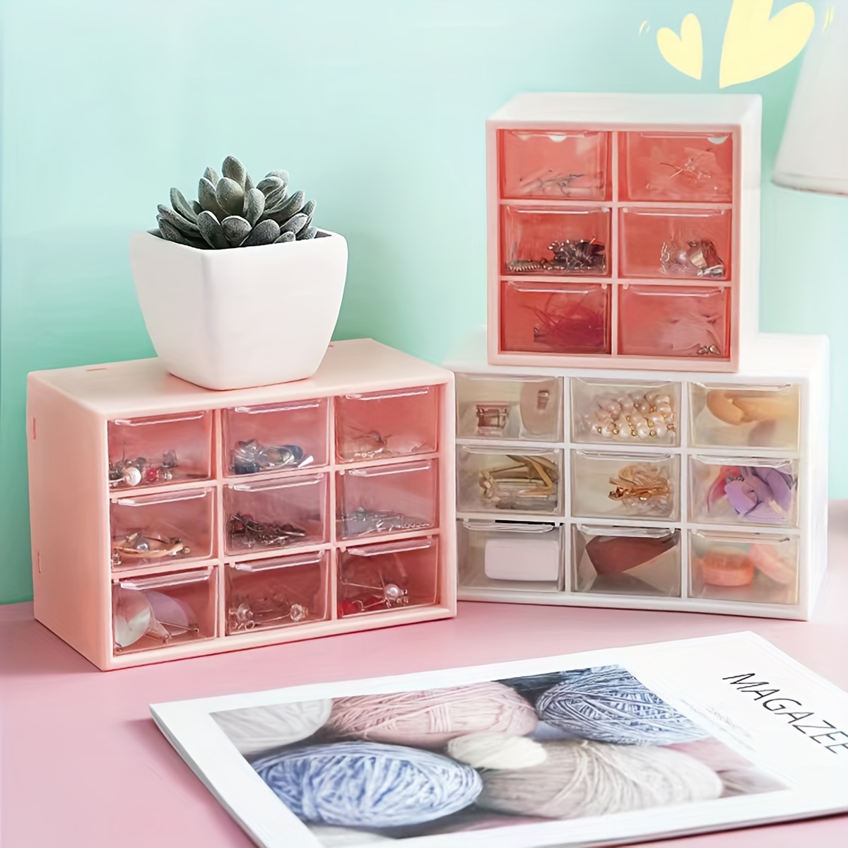 Stationery Dust-proof Drawer Type 6 Palace Storage Box Dormitory