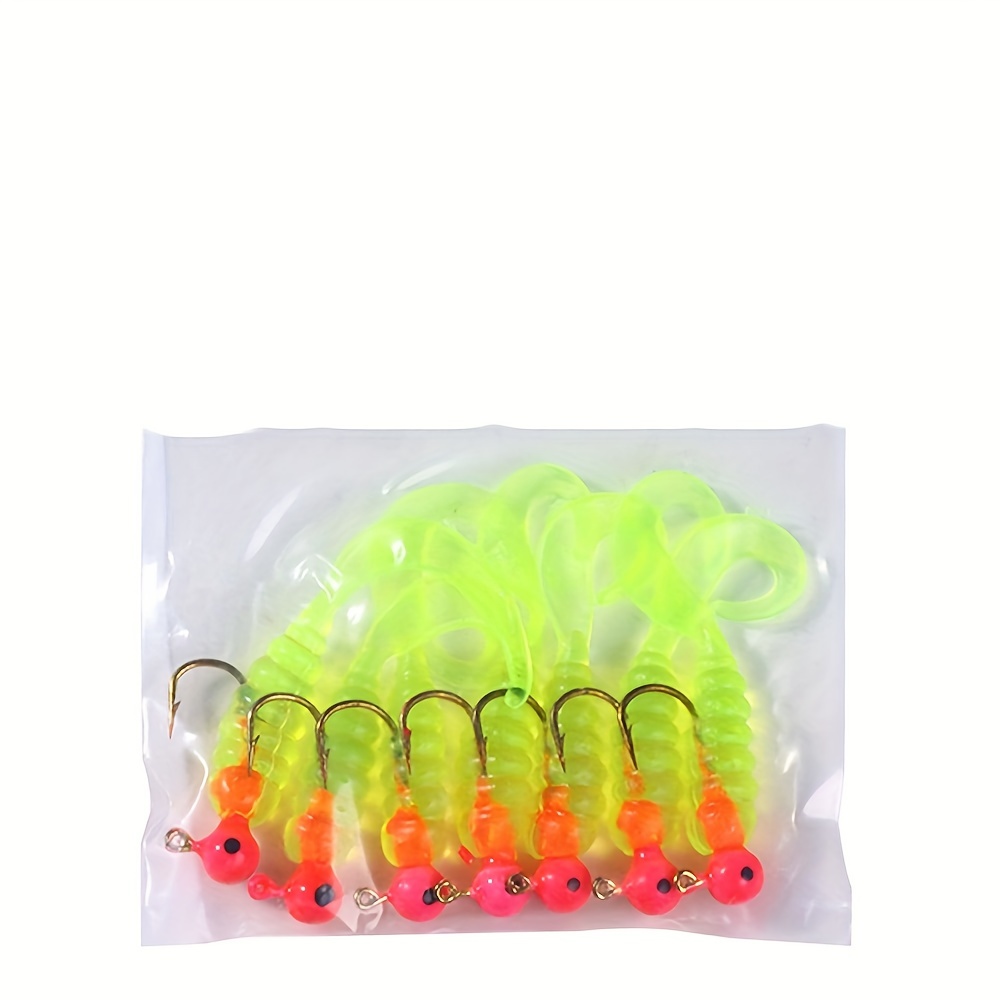 Bag Premium Soft Plastic Fishing Jigs Twister Tail Grub - Temu Canada