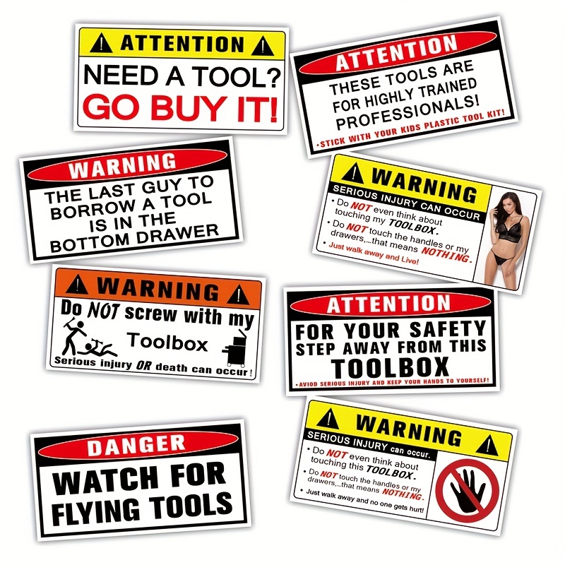 Funny Warning Signs Stickers, Stickers Warning Kids