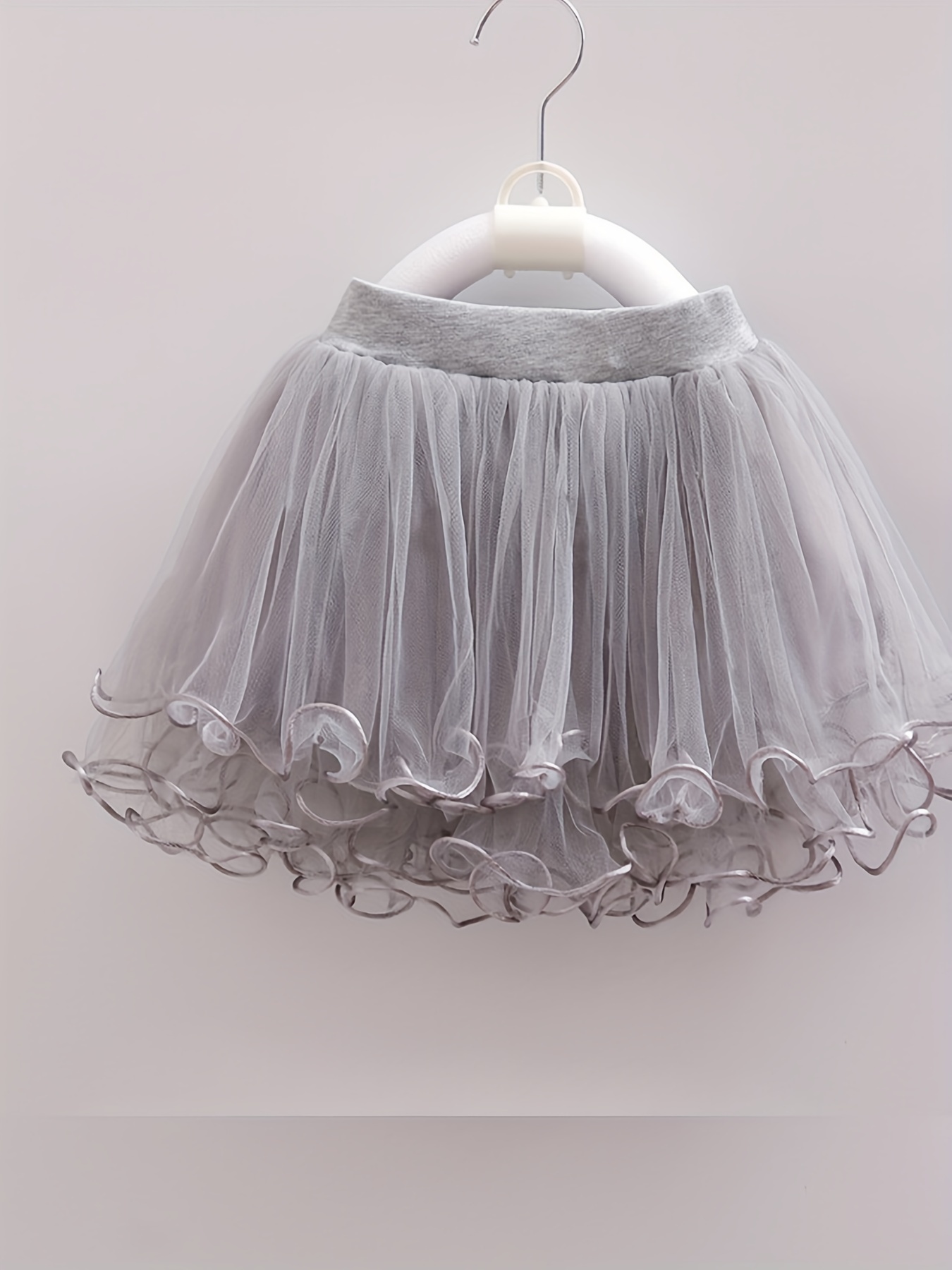 Girls Solid Tutu Skirt for Dance Performance Party
