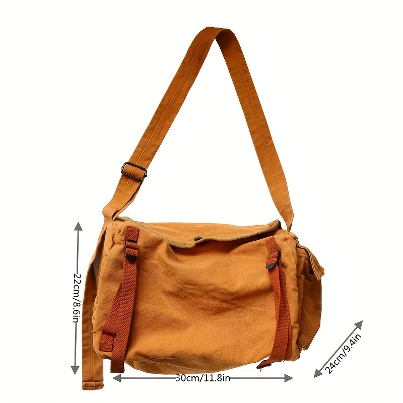 Large Capacity Denim Crossbody Bags For Women College Student School Bags  Solid Casual Shoulder Bag Travel Shopper Messenger Bag