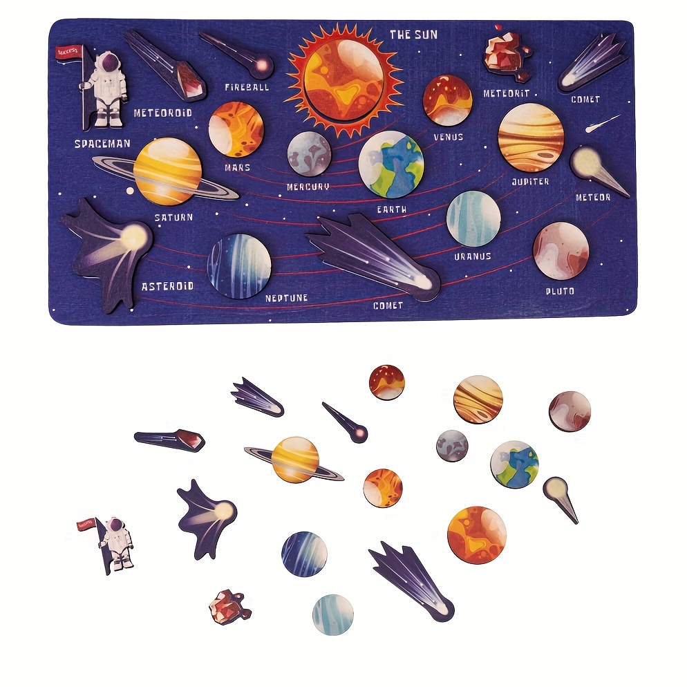 Wooden Puzzles For Toddlers Space Puzzle For Solar System - Temu