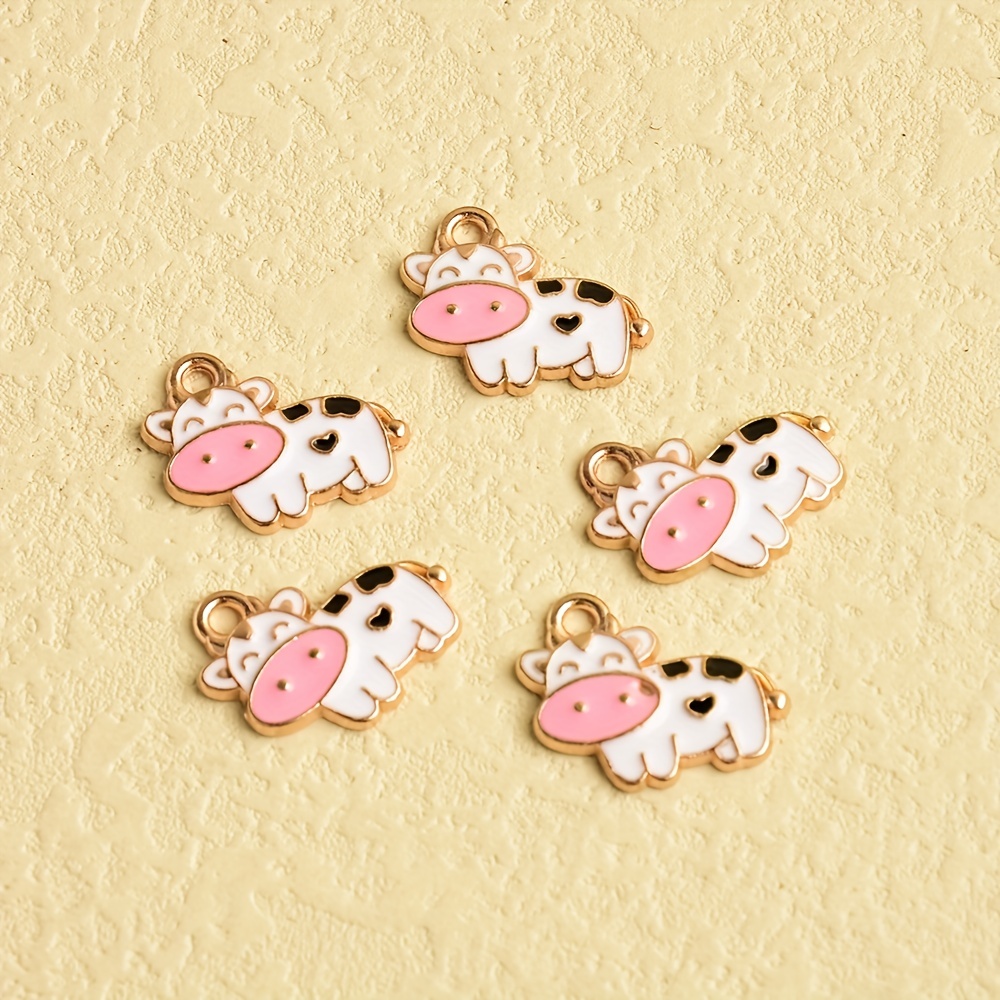 Cute Cow Keychain Accessories Cartoon Animal Jewelry Packaging