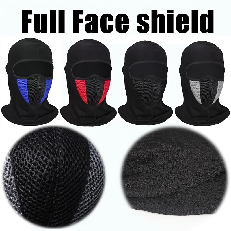 Temu Balaclava Face Mask Ski Mask Men Full Head Mask Cover Windproof Sun Dust UV Protection for Women Outdoor Sports Black/Red/Blue/Gray),Balaclava Mask