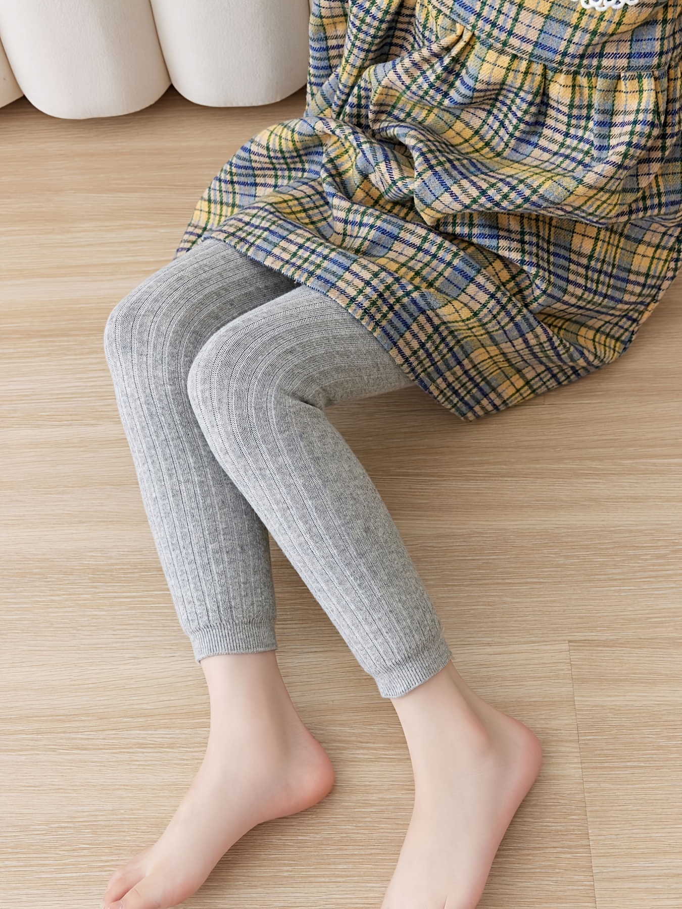 Girls Fleece Warm Winter Stretch Soft Leggings Stripes - Temu