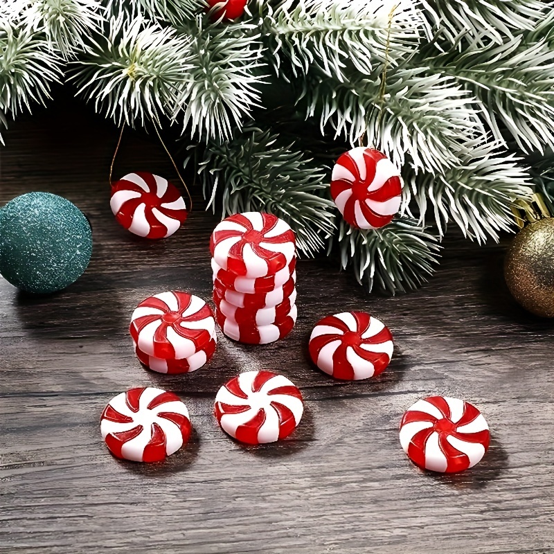 Mini Fake Christmas Candy Cane (Red, White & Green) Charm
