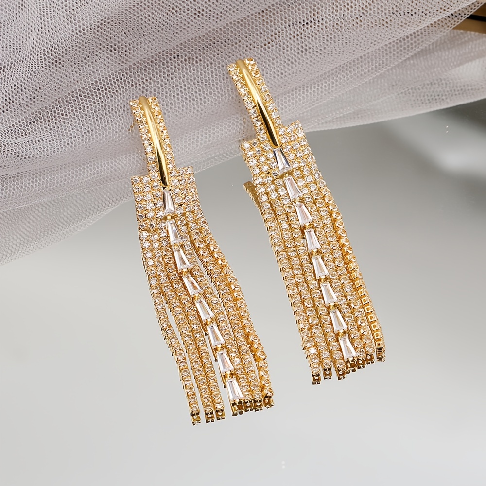 Earrings for Women | Long Rhinestone Zircon Earrings