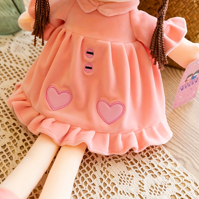 Muñeca de trapo de 40 cm, muñeco de peluche suave y esponjoso con falda de  sombrero,muñeco de trapo suave, muñeco de princesa para niñas,muñeco de
