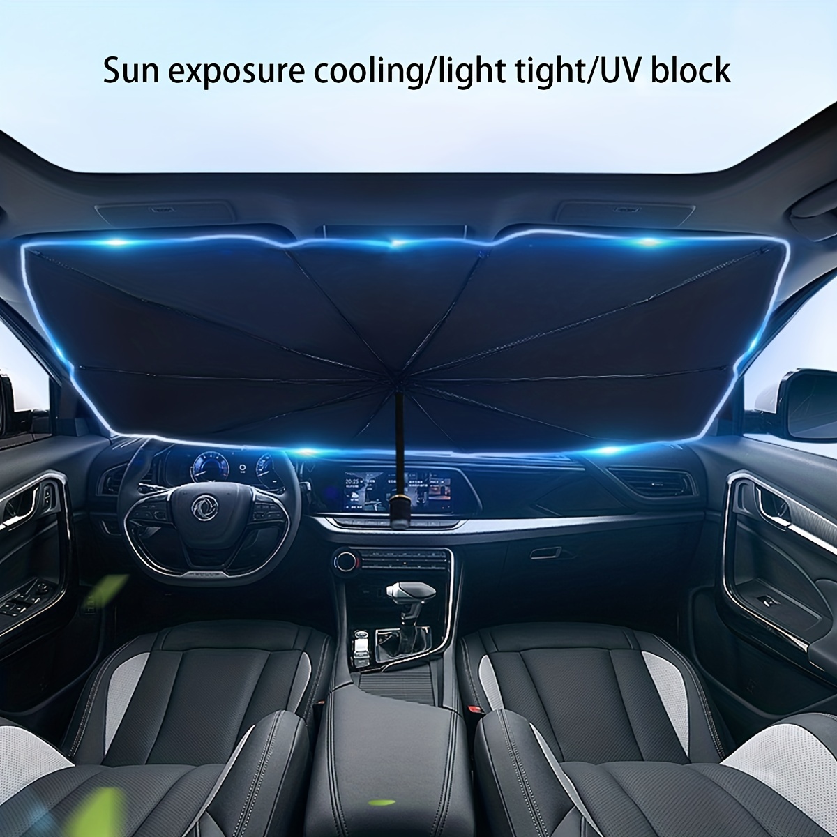 2pcs 50cm Auto Sonnenschutz Seitenfenster Vorhang Auto Faltbare UV Schutz  Zubehör Schwarz Reines Tuch Auto Zubehör Starlight