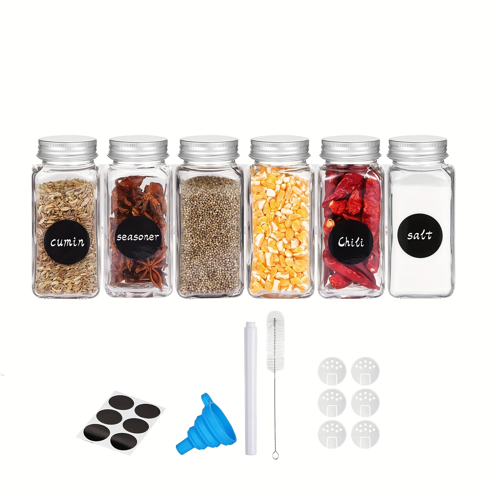 Plastic Spice Jars With Lid Empty Seasoning Bottles - Temu