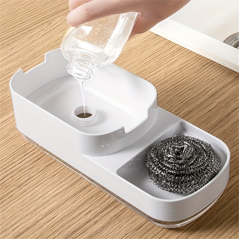 Kitchen Dish Soap Dispenser With Sponge Holder 2 in 1 - Temu