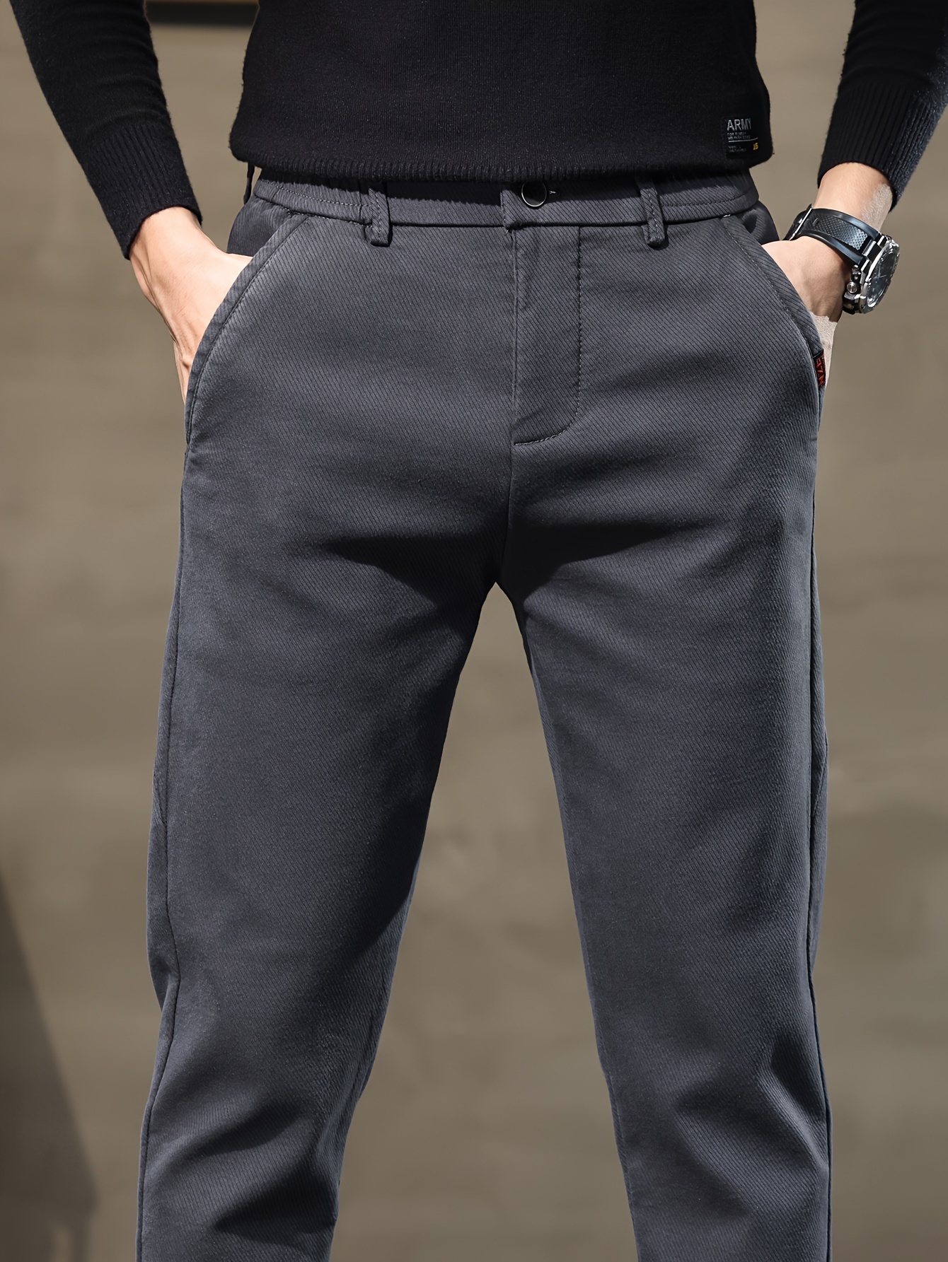 Men's Semi formal Skinny Pants Fall Winter Business - Temu