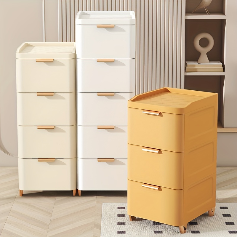Plastic Cabinet Closet Clothes Storage Organizer Bedside Dresser