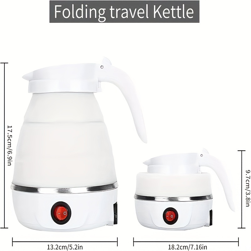  Travel Kettle,600ML Foldable Electric Kettle Food
