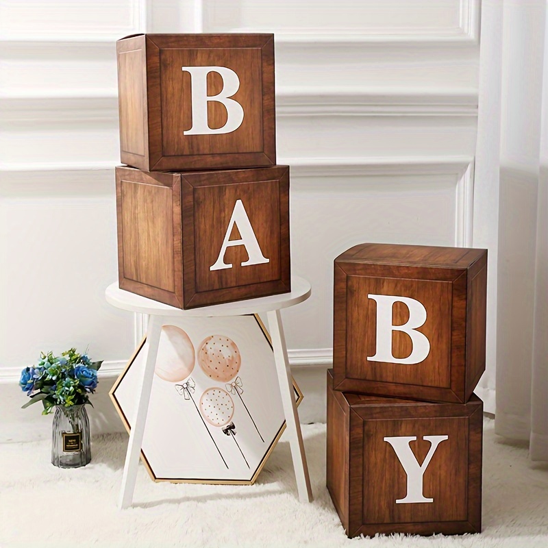

Set, New Design Wood Grain Baby Balloon Box Party Event Scene Layout Balloon Box Birthday Party Decorations Party Supplies