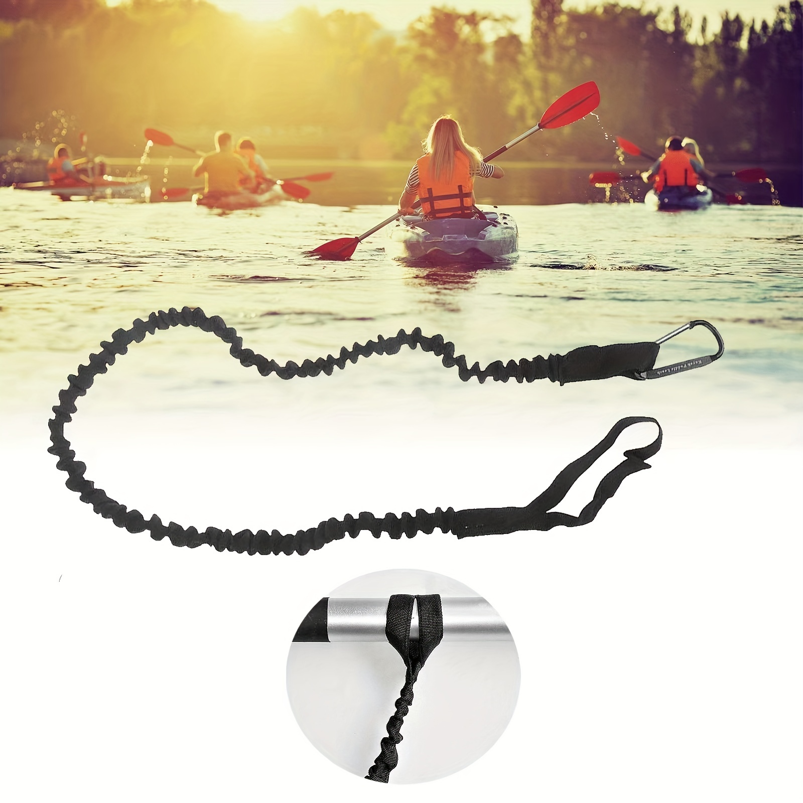 1pc Kayak Paddle Leash With Buckle Paddle Rope Tpe High - Temu Canada