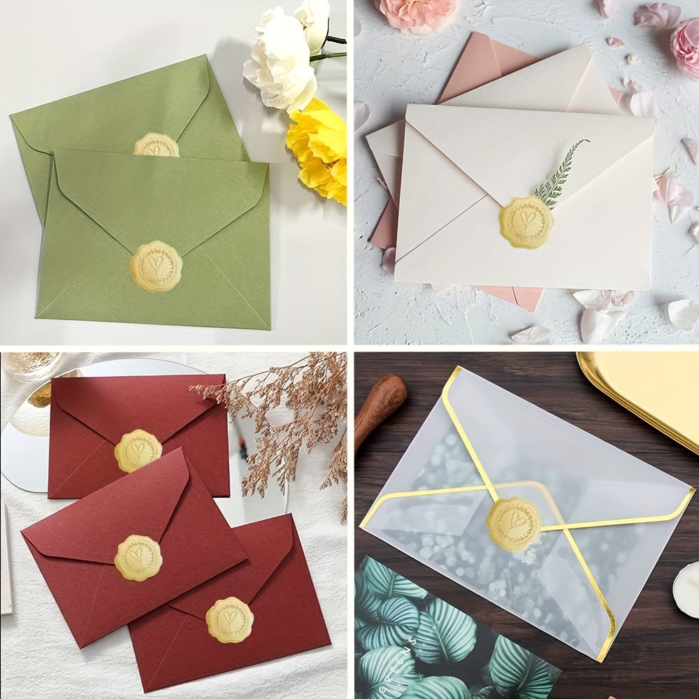 300 Parks Gold Heart Stickers Gold Embossed Heart Envelope Seals Wax  Stickers Gold Embossed Envelope Stickers - Gold Stickers for Envelopes,  Wedding