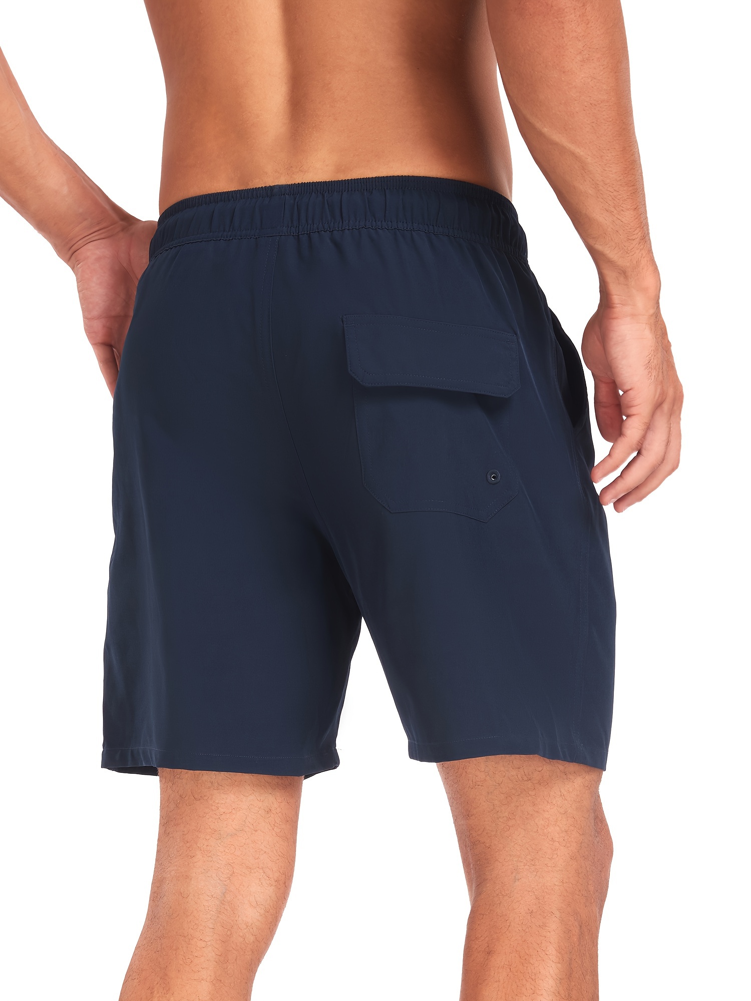 mens two   board shorts with pockets athletic quick dry slightly stretch drawstring workout shorts with assorted colors details 15