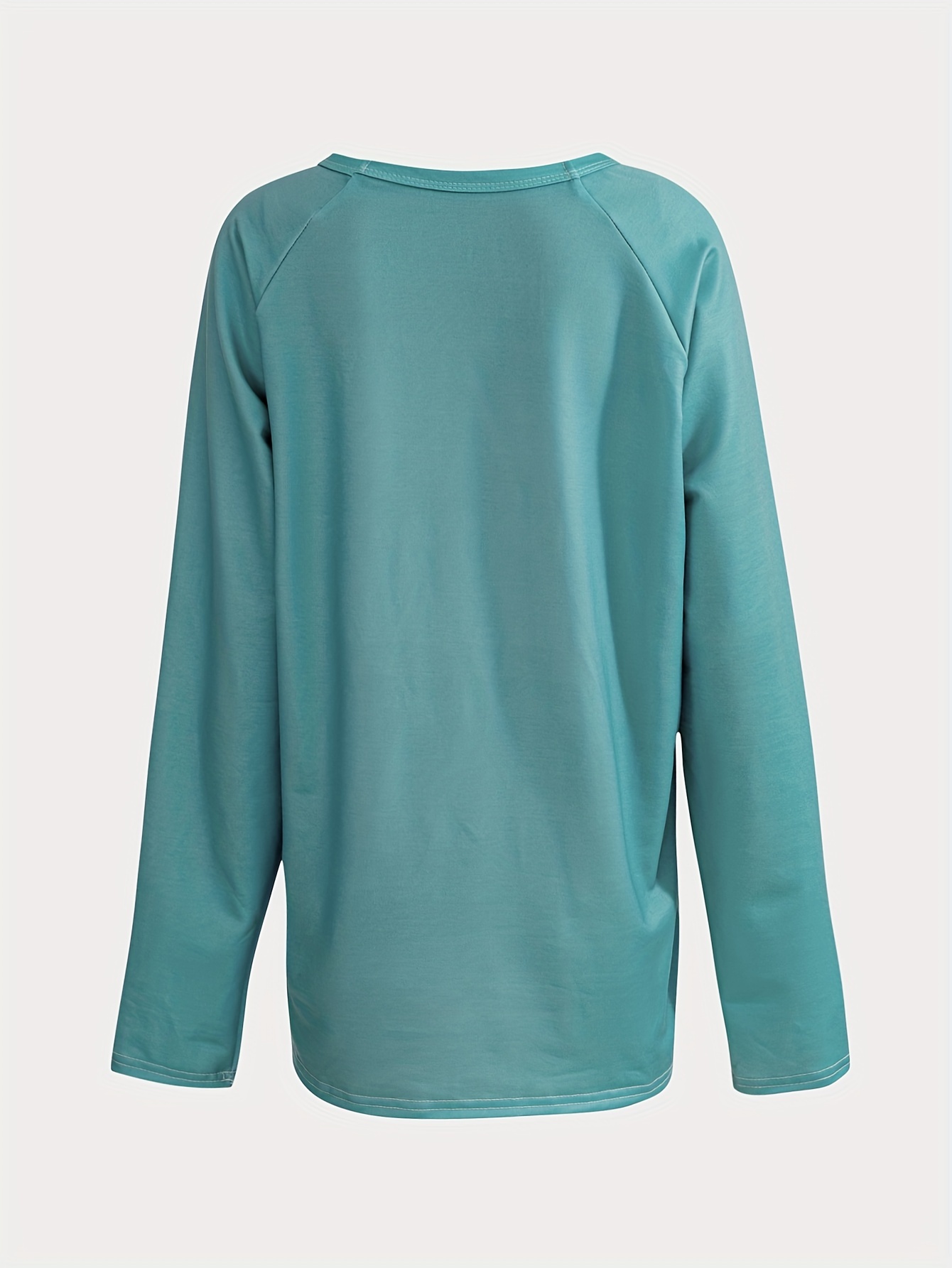 Long sleeve shirts for women trendy fall sweatshirt for womens fall fashion  2023 Printed T-shirt Long Sleeves Blouse Round Neck Casual Tops Mint Green  XXL 