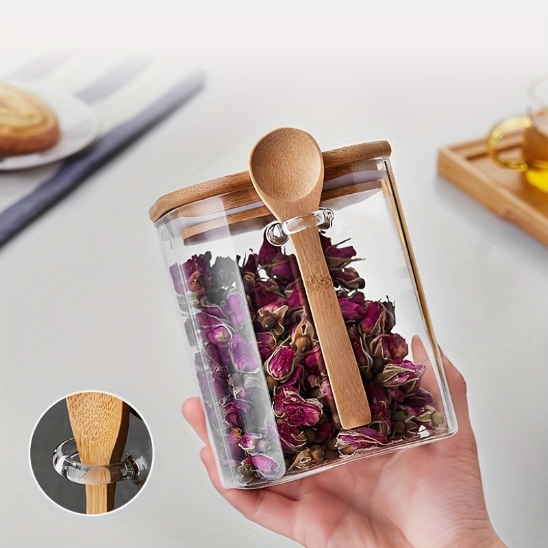 Mason Jars With Silicone Lid And Spoon Perfect For Storing - Temu