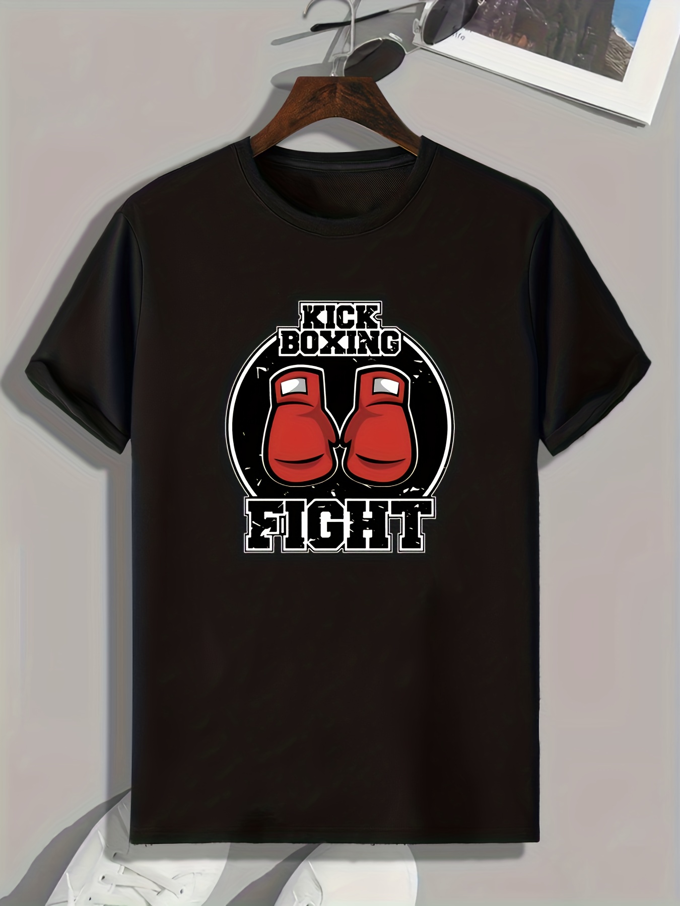 Camiseta de boxeo, guantes de boxeo, camiseta deportiva para hombre y mujer