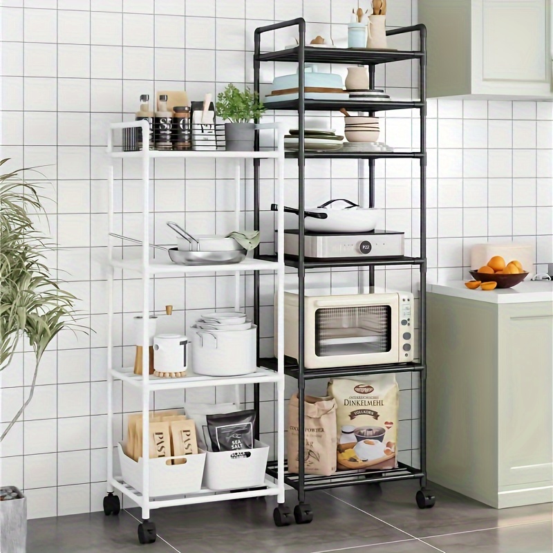 Carrito de almacenamiento de cocina tipo cajón de cocina, estante de cocina  de piso a techo, refrigerador de almacenamiento estrecho de múltiples