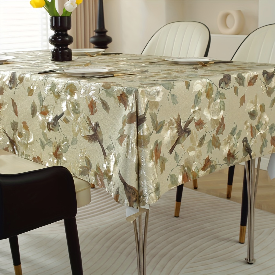 High-End Animal Pattern Printed Tablecloth Waterproof Rectangle Style