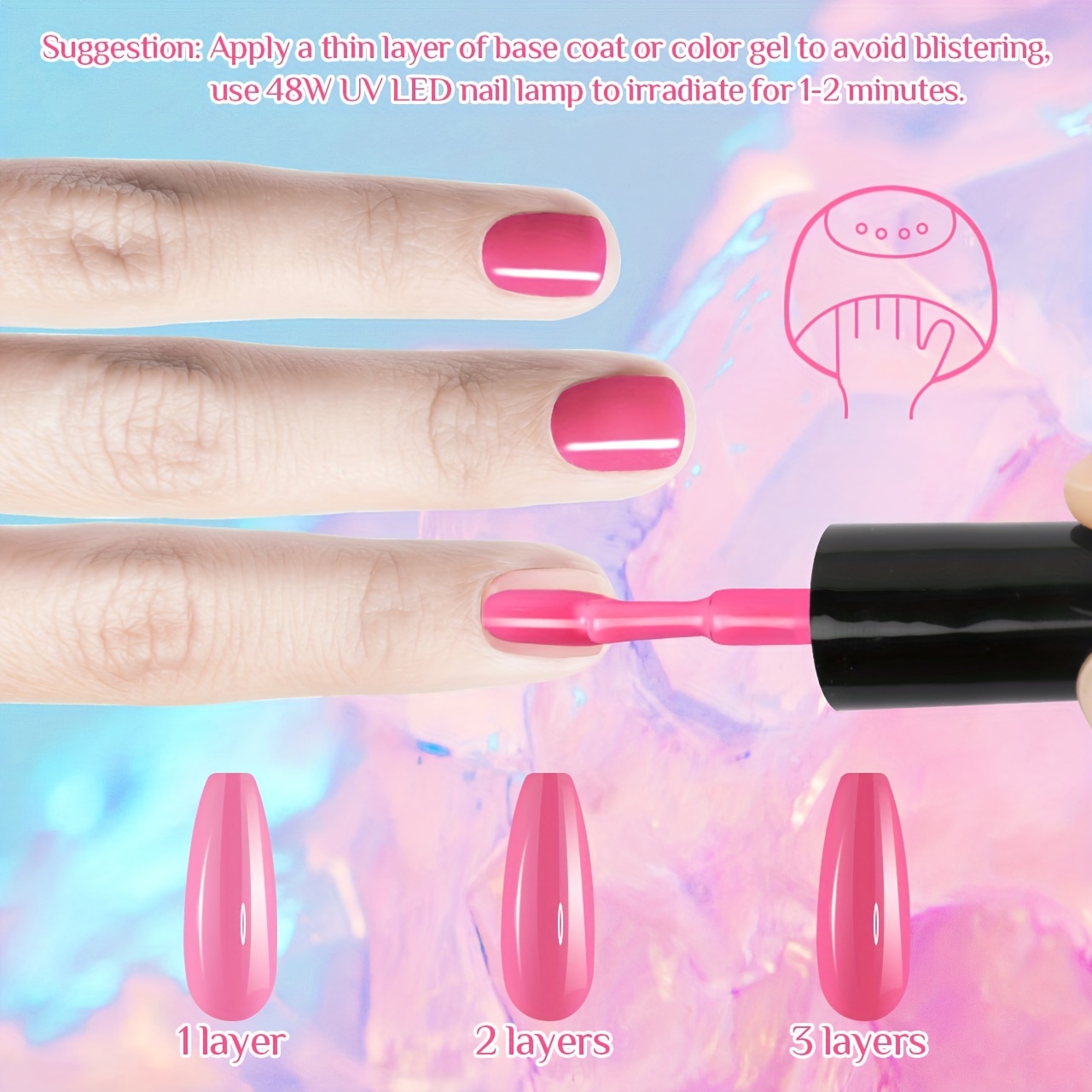 9-Piece Macaron Gel Nail Polish Set with Base, Gloss, and Matte Top Coatings