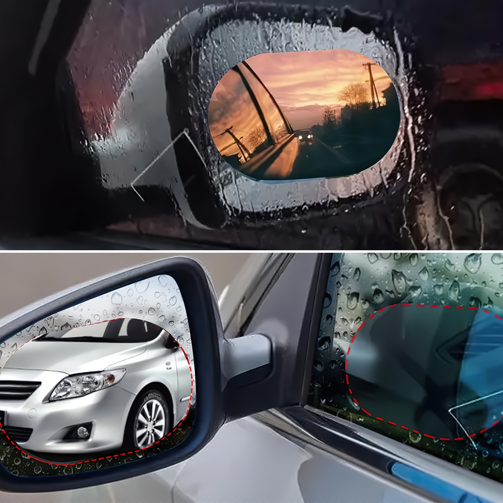 2pcs Auto rückspiegel Wasserdichte Regenfeste Spiegelfolie - Temu