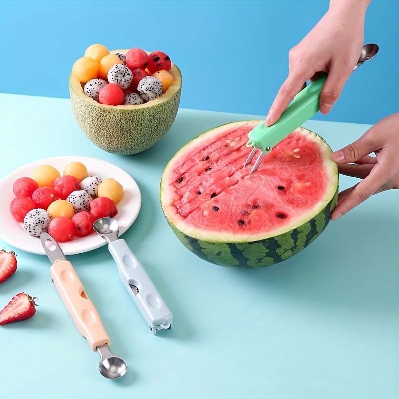 4in1 Stainless Steel Fruit Ball Digger Set, Melon Scoop, Reusable Watermelon  Spoon, Creative Fruit Carver, Watermelon Scoop, Fruit Core Remover, Kitchen  Stuff, Kitchen Gadgets, Kitchen Supplies - Temu