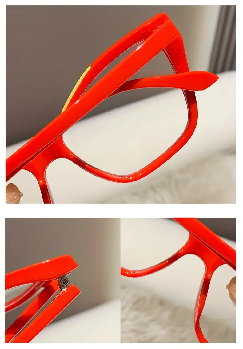 blue light blocking glasses cat eye color block frame clear lens computer glasses spectacles for women men details 7
