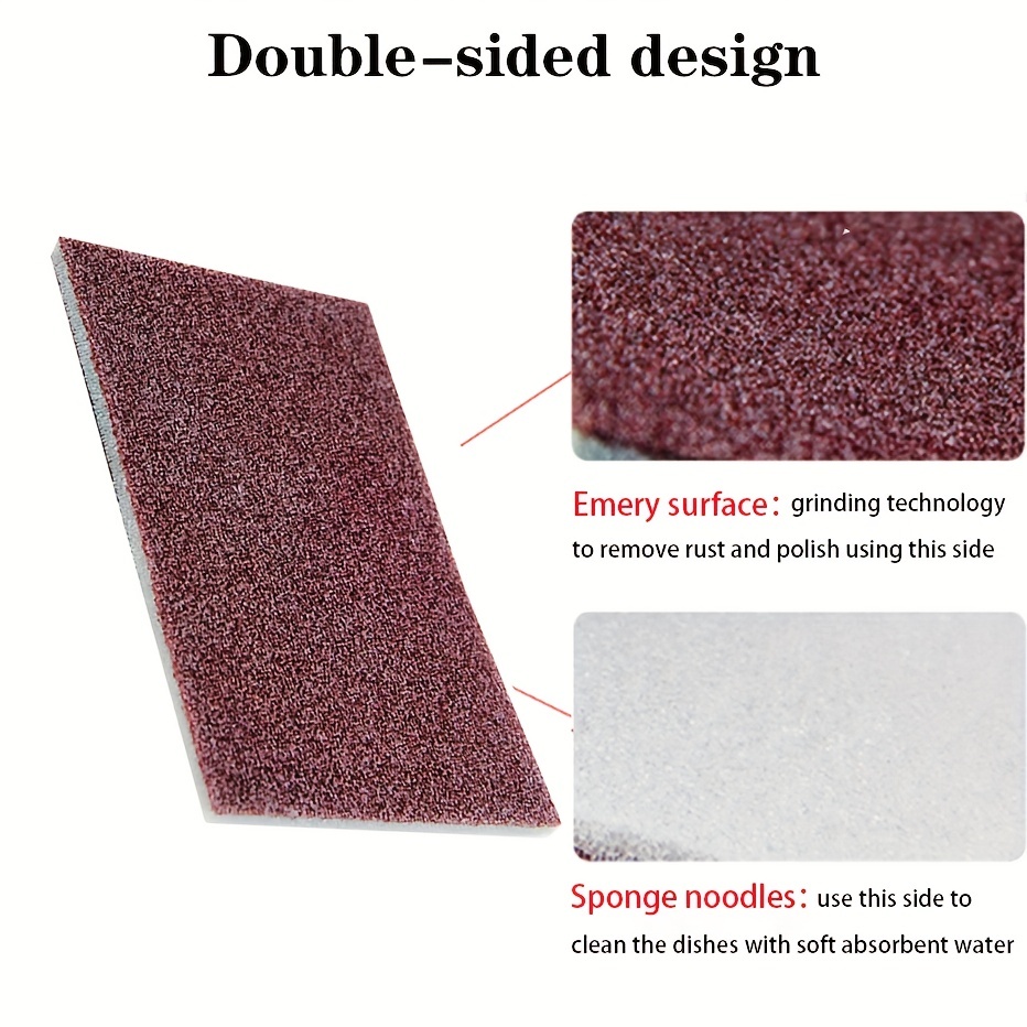 6pcs Carborundum Remover Sponge for Rust Stains Cleaning Brush
