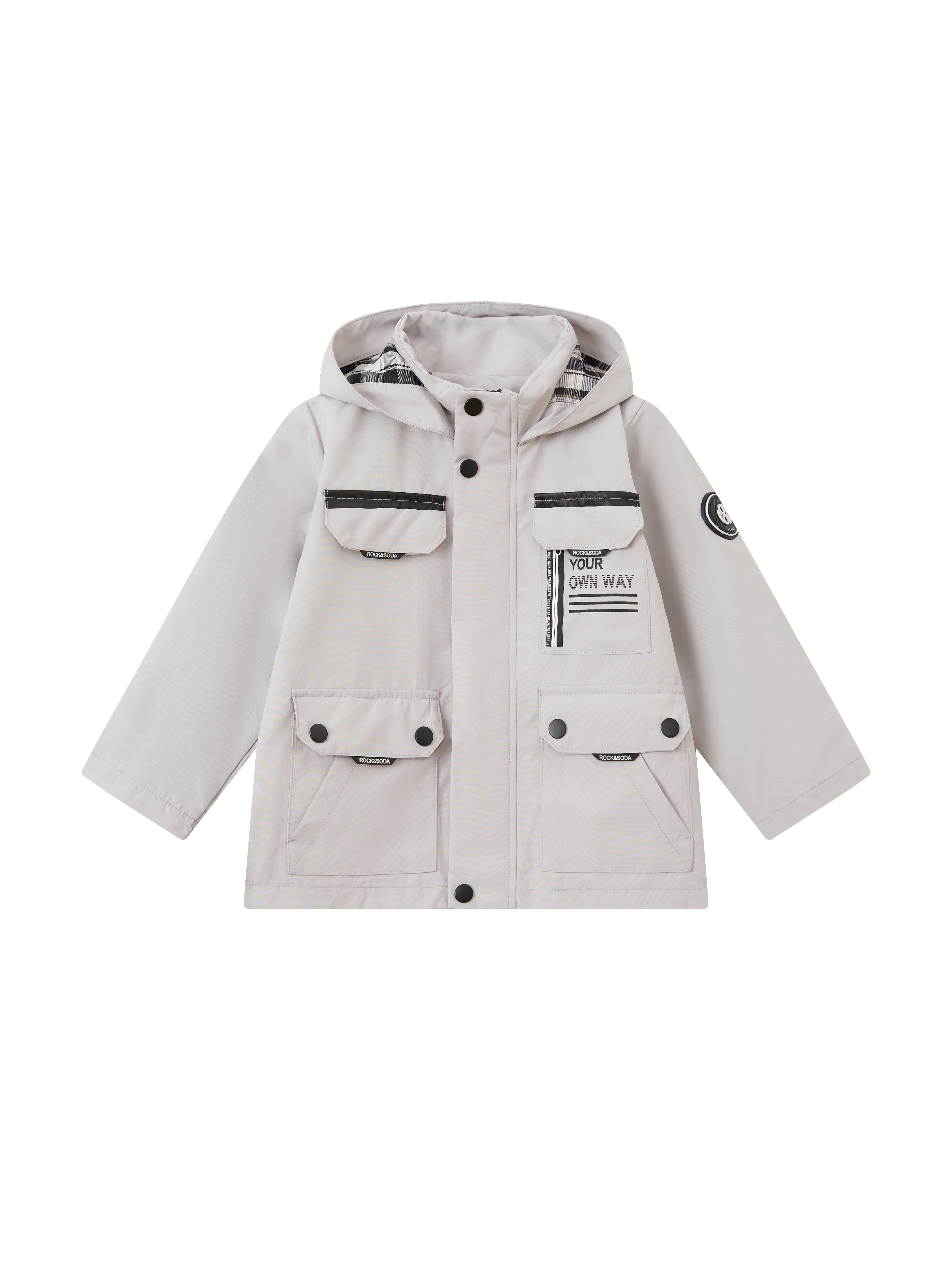 boys lightweight windproof hooded jacket pockets casual Temu Canada