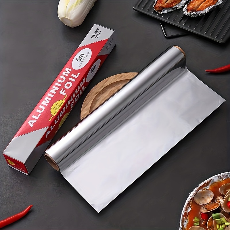 1pc Thickened Barbecue Foil Roll, Length 20m/787.4inch, High Temperature  Resistant Aluminum Foil Paper, For Home Oven/baking Use, Food Grade